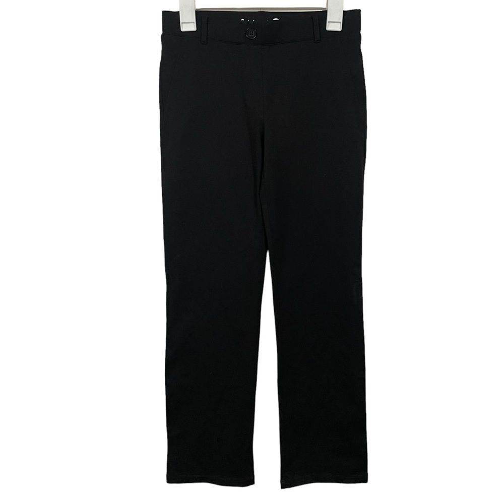 Betabrand Black Stretchy Athletic Style Straight Leg Dress Pants